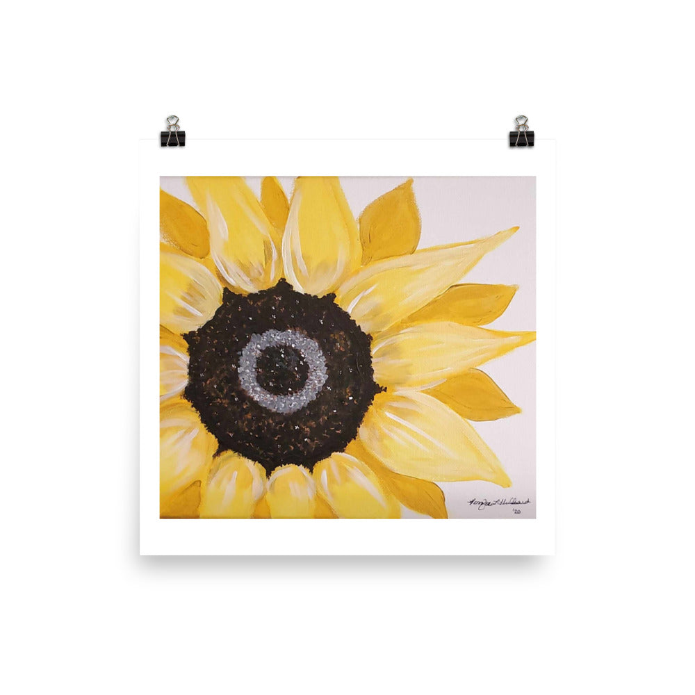 Jen's Hand-painted Sunflower Poster