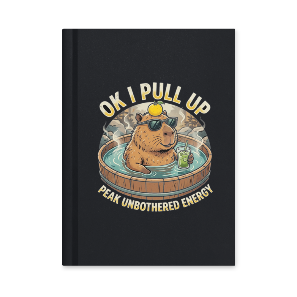 Peak Unbothered Capybara — Hardcover Matte Journal