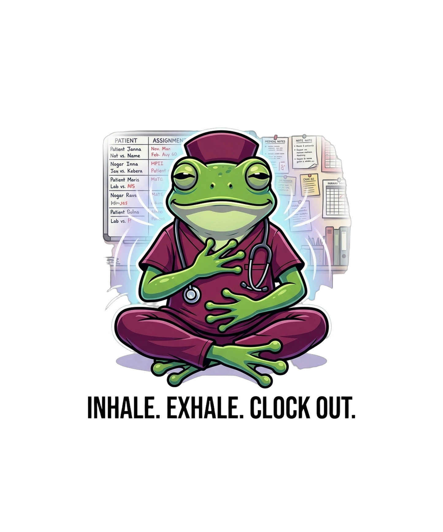 Inhale Exhale Nurse Frog