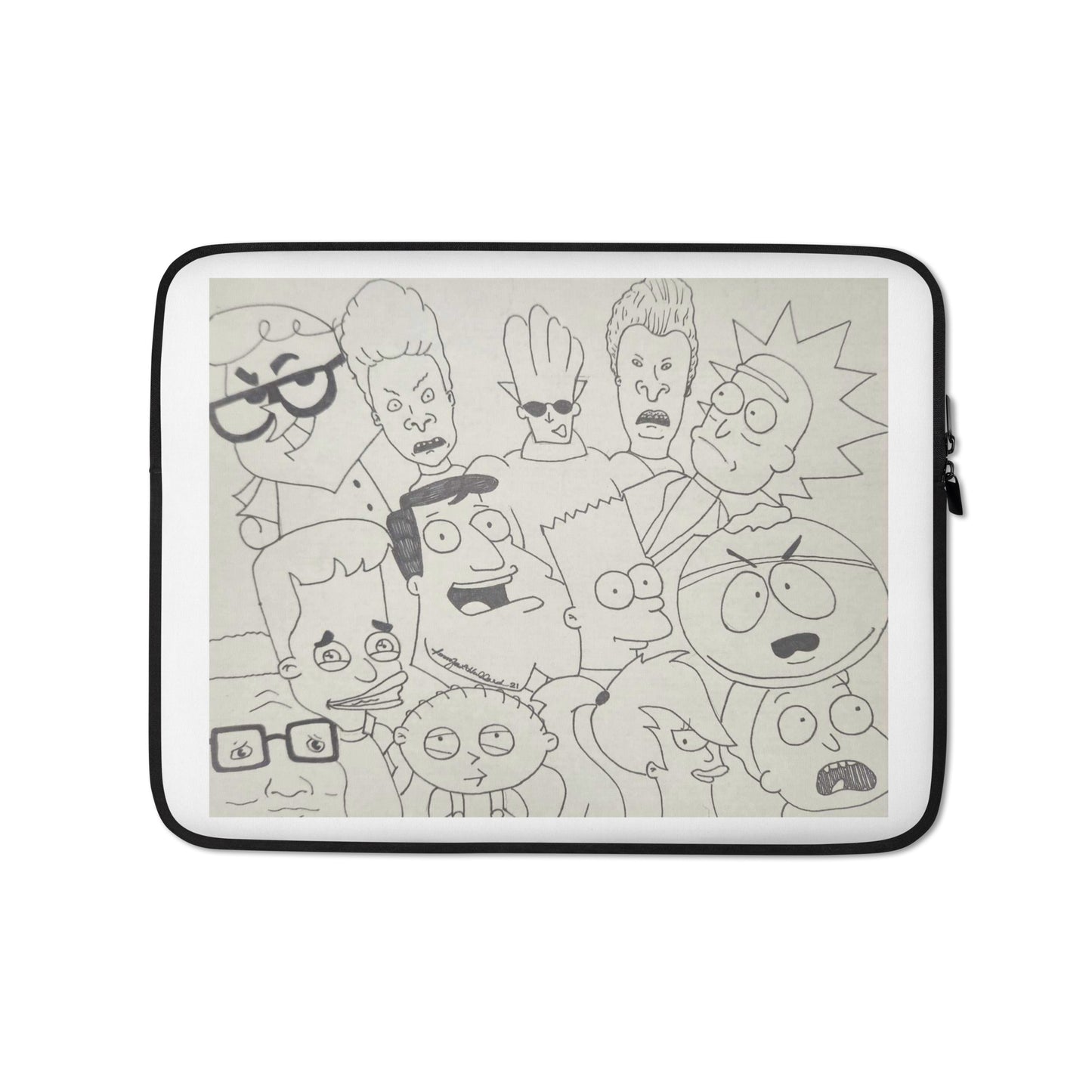 Jens Cartoon Character Collage - Laptop Sleeve