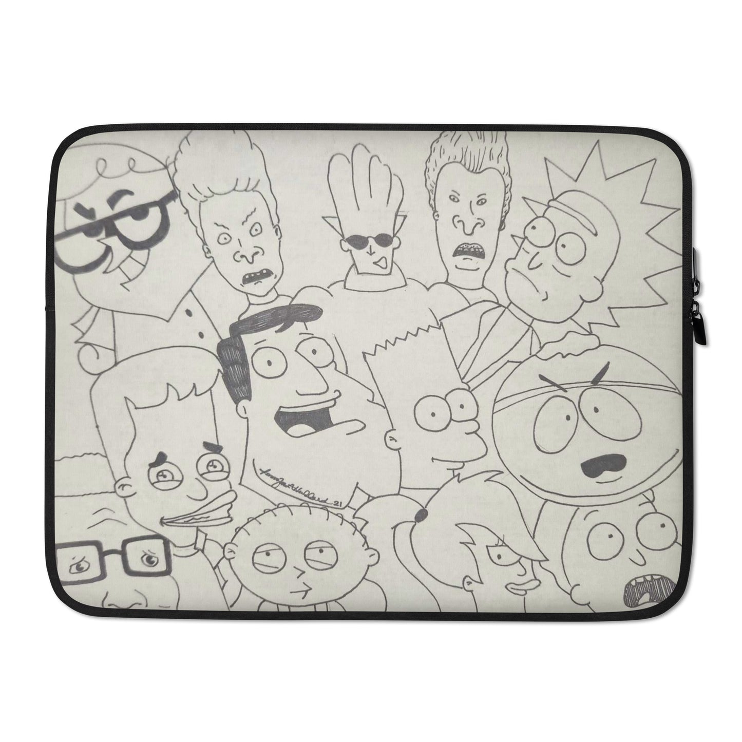 Jens Cartoon Character Collage - Laptop Sleeve