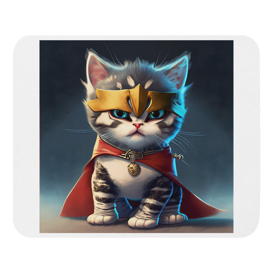 Cat Superhero - Mouse pad
