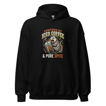 Powered by Iced Coffee and Pure Spite - Screaming Possum Unisex Apparel - Pullover Hoodie
