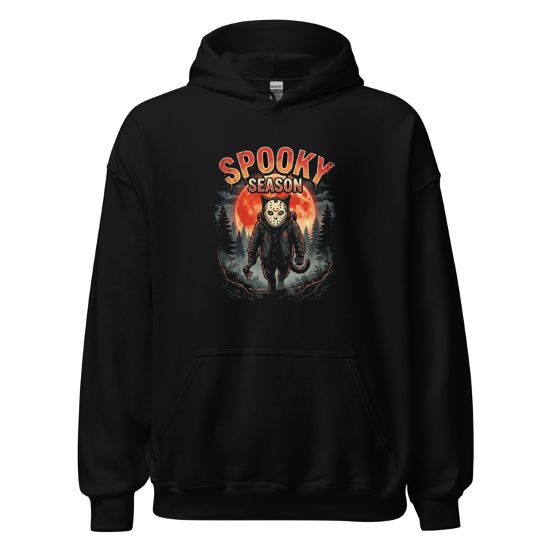 Spooky Season - Slasher Cat Unisex Apparel - Pullover Hoodie