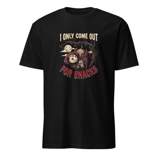 I Only Come Out For Snacks - Vampire Possum Unisex Apparel - T-Shirt