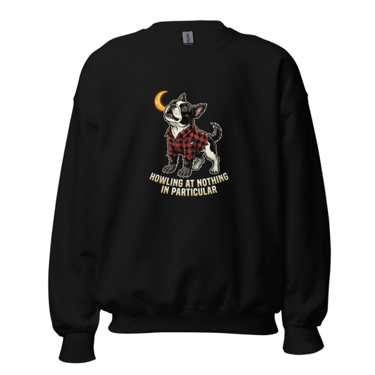 Howling At Nothing In Particular - Werewolf Frenchie Unisex Apparel - Crewneck Sweatshirt