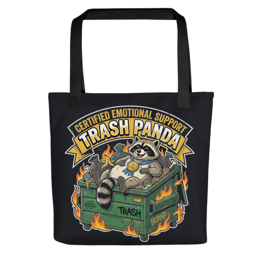 Certified Emotional Support Trash Panda — All-Over Print Canvas Tote Bag
