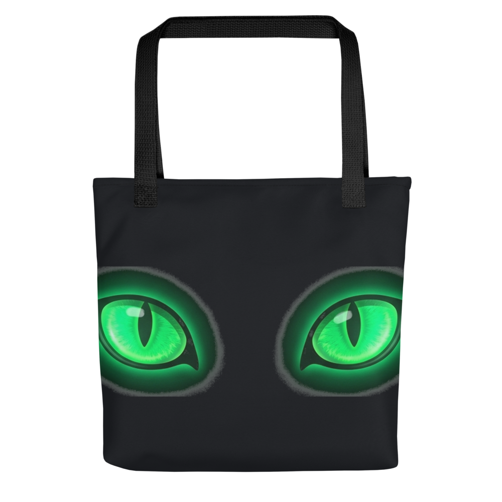 12_cat_eyes_emerald tote_bag