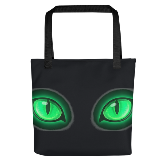 12_cat_eyes_emerald tote_bag