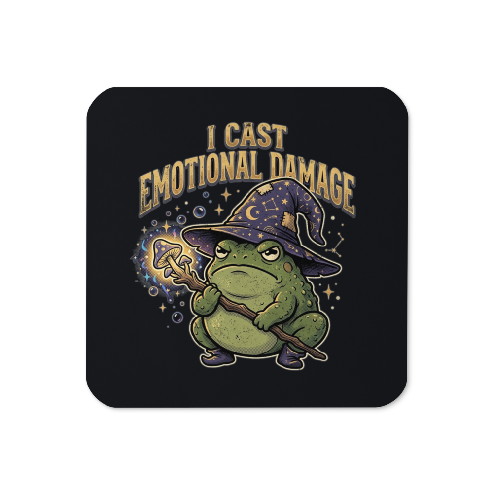 Emotional Damage Wizard Toad — Cork-Back Coaster