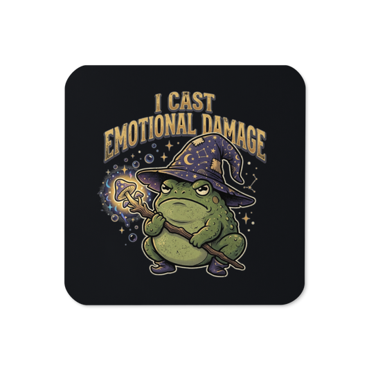 Emotional Damage Wizard Toad — Cork-Back Coaster