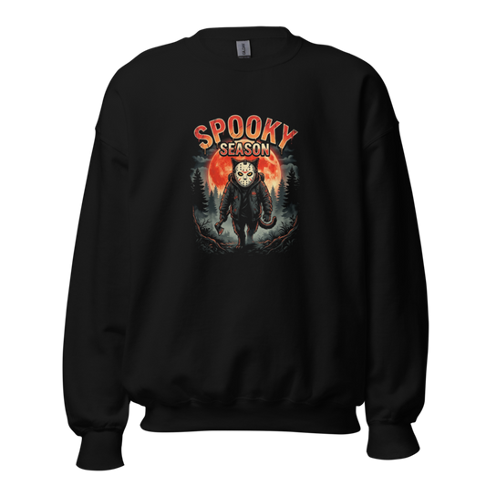 Spooky Season - Slasher Cat Unisex Apparel - Crewneck Sweatshirt