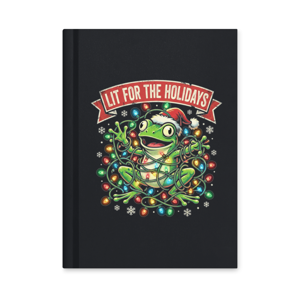 Lit for the Holidays Frog — Hardcover Matte Journal