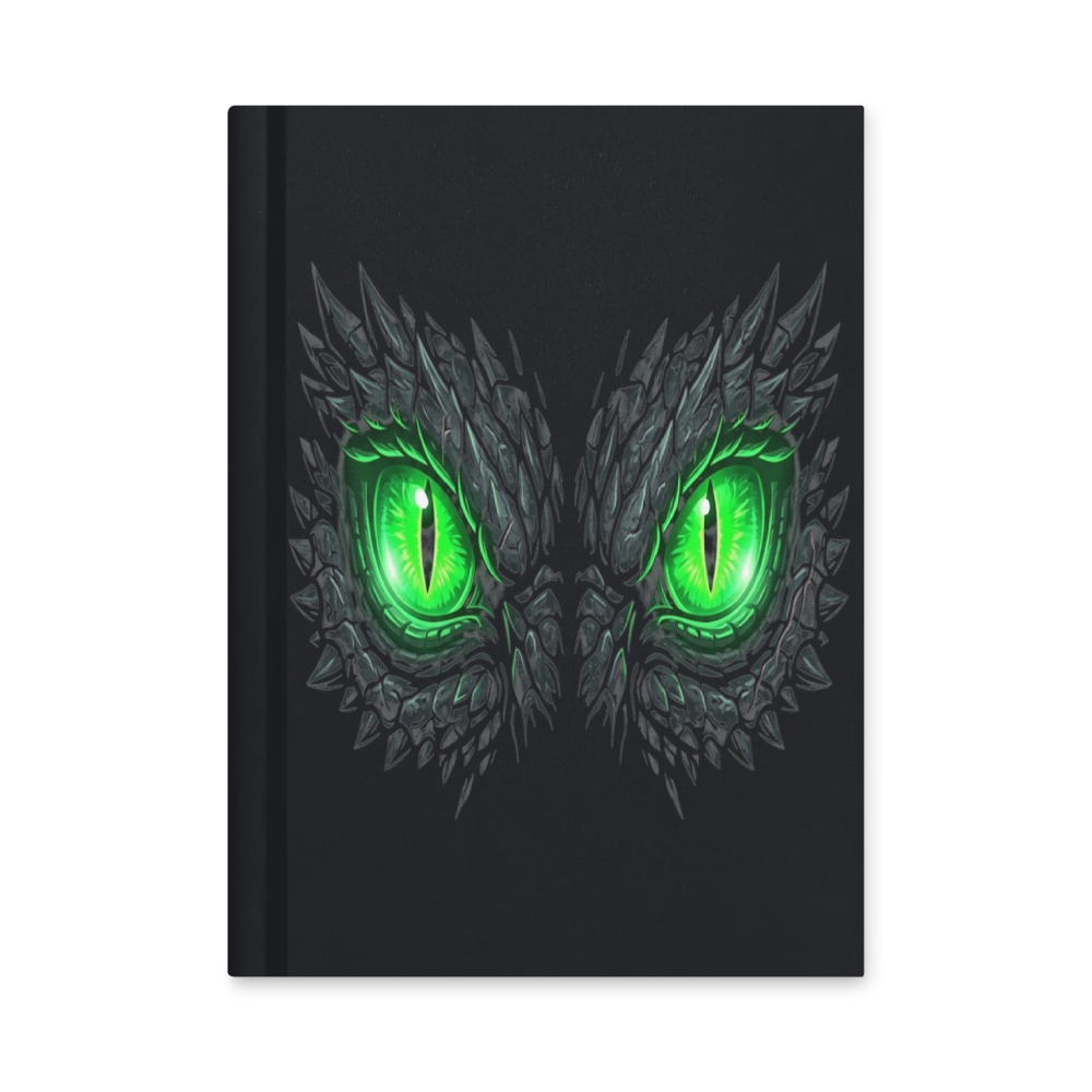 Mythic — Glowing Emerald Dragon Eyes — Hardcover Matte Journal