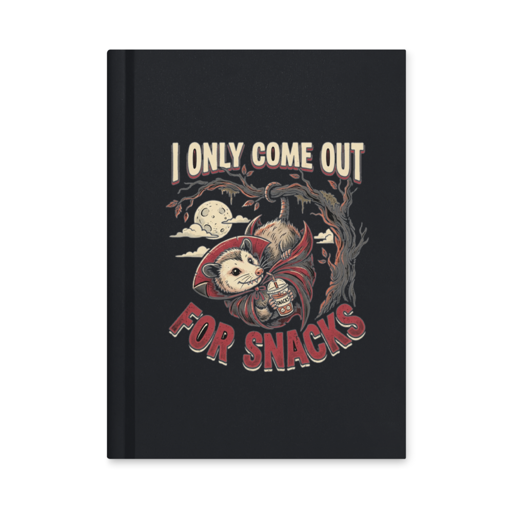 I Vant to Drink Your Snacks Vampire Possum — Hardcover Matte Journal