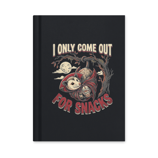 I Vant to Drink Your Snacks Vampire Possum — Hardcover Matte Journal