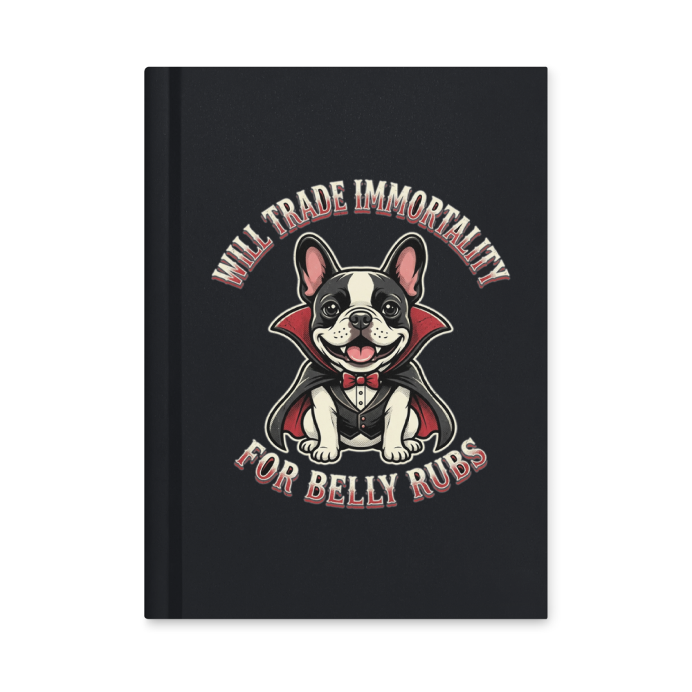 Count Dracula Frenchie — Hardcover Matte Journal