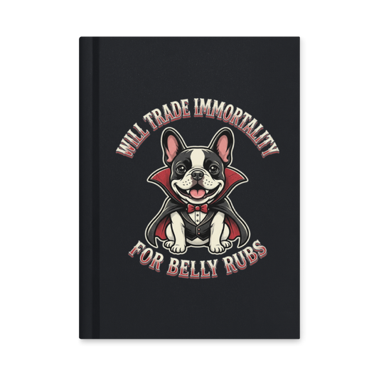 Count Dracula Frenchie — Hardcover Matte Journal