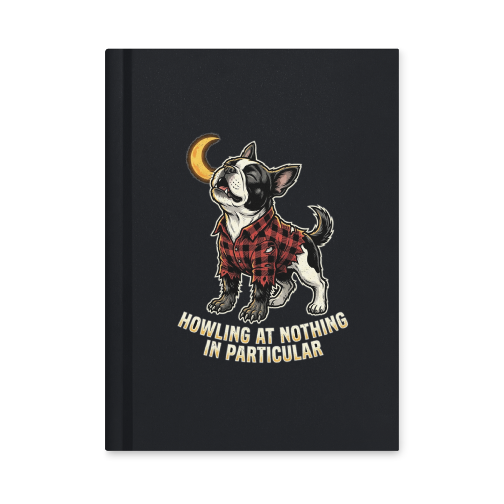 Howling Werewolf Frenchie — Hardcover Matte Journal