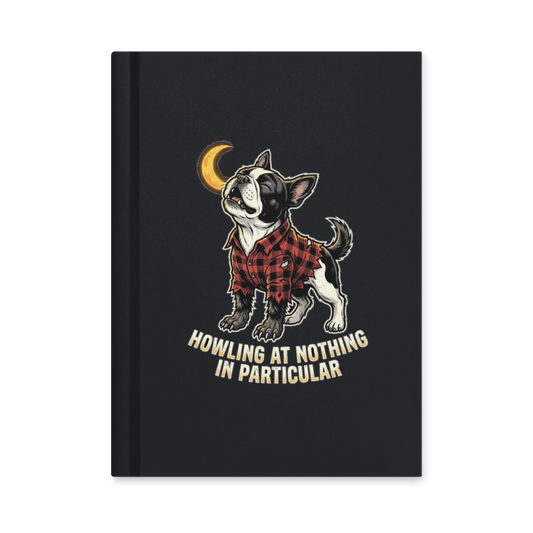 Howling Werewolf Frenchie — Hardcover Matte Journal