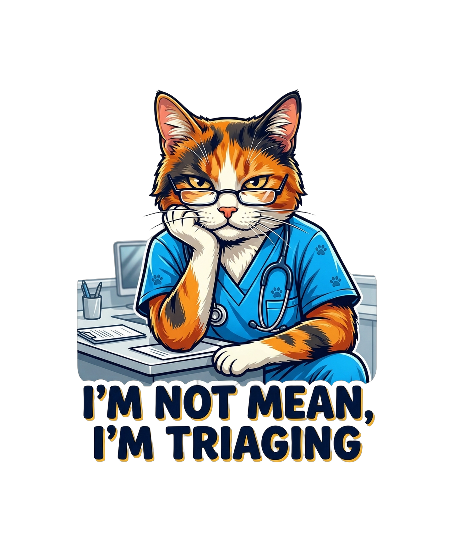I'm Not Mean I'm Triaging - Nurse Cat