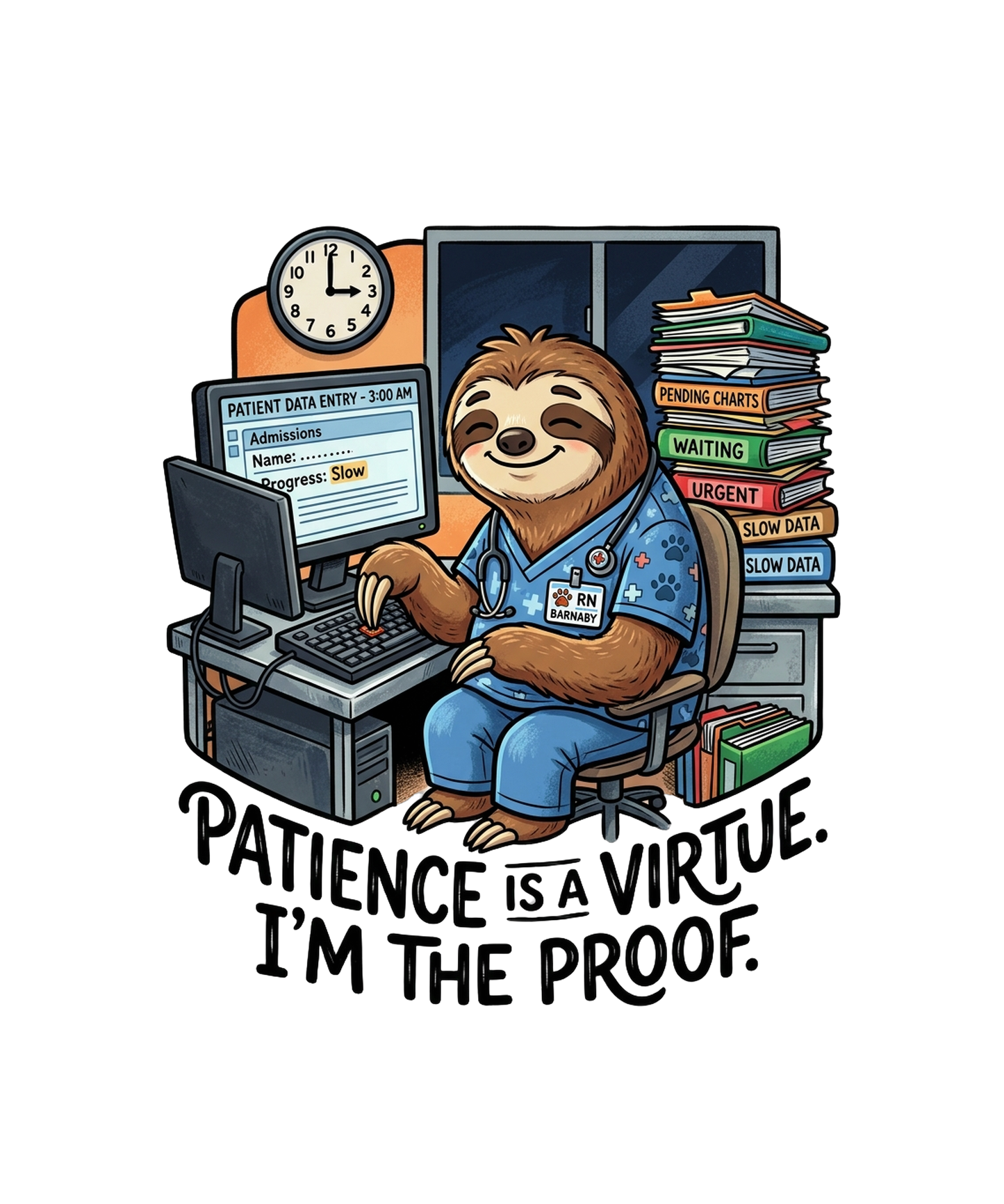 Patience Is A Virtue I Get Paid For - Nurse Sloth