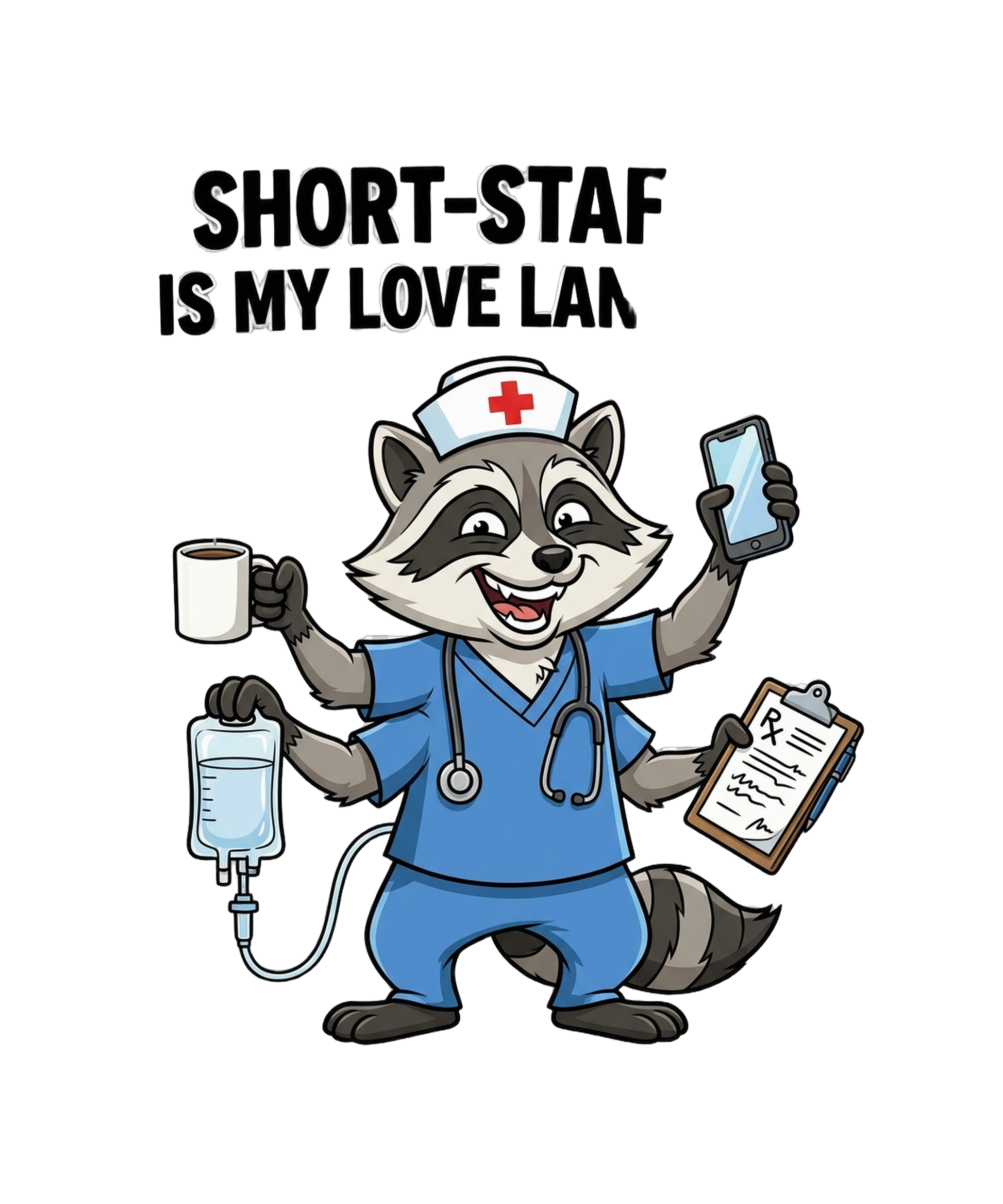 Short-Staffed Is My Love Language - Nurse Raccoon