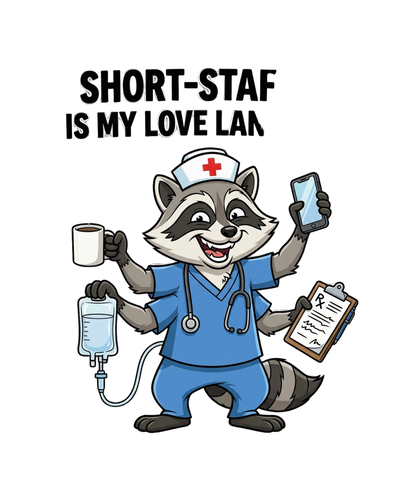Short-Staffed Is My Love Language - Nurse Raccoon