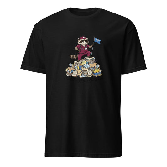 I Came I Saw I Charted - Nurse Raccoon - Black T-Shirt