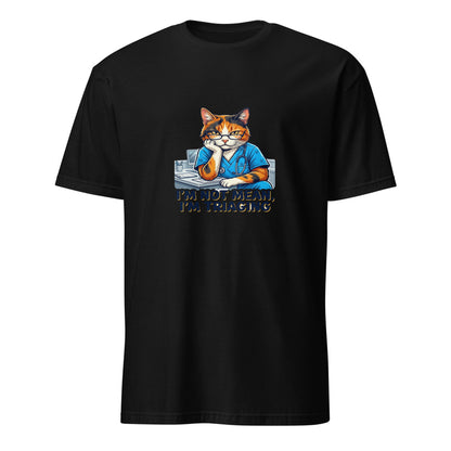 I'm Not Mean I'm Triaging - Nurse Cat - Black T-Shirt