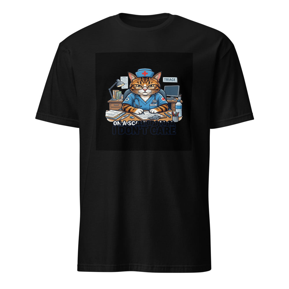 On A Scale Of 1 to 10 I Don't Believe You - Nurse Cat - Black T-Shirt