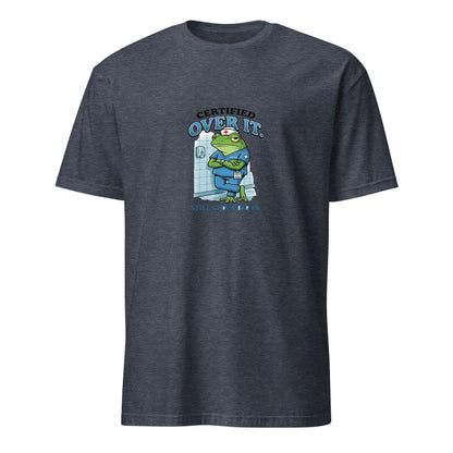 Certified Over It Nurse Frog - Navy T-Shirt