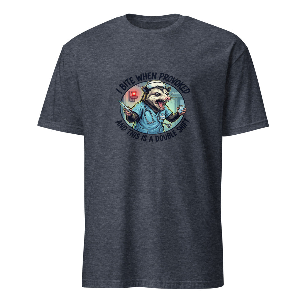 I Will Bite If Provoked - Nurse Possum - Navy T-Shirt