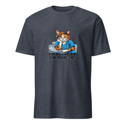 I'm Not Mean I'm Triaging - Nurse Cat - Navy T-Shirt