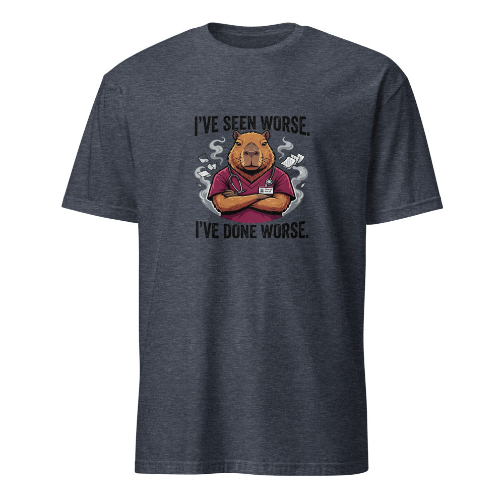 I've Seen Worse - Nurse Capybara - Navy T-Shirt