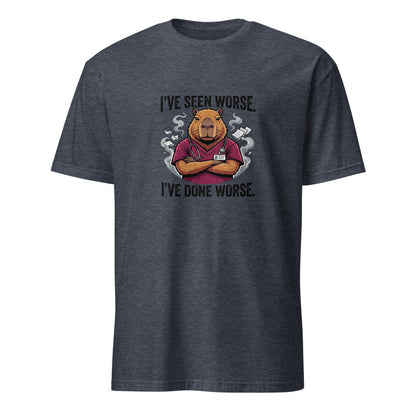 I've Seen Worse - Nurse Capybara - Navy T-Shirt