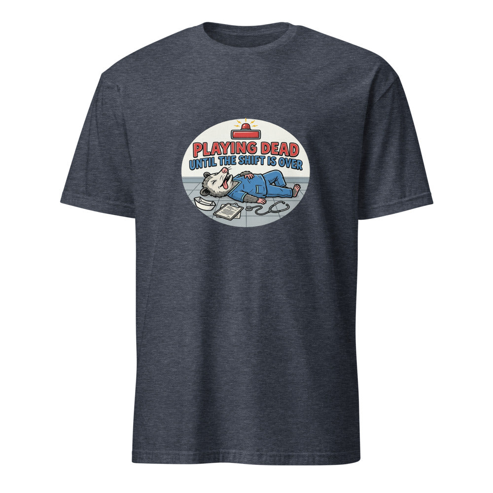 Playing Dead Is Not An Option - Nurse Possum - Navy T-Shirt