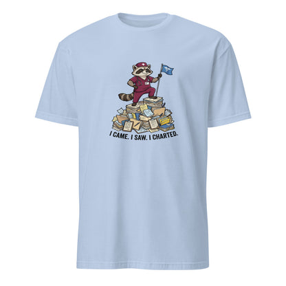 I Came I Saw I Charted - Nurse Raccoon - Light Blue T-Shirt