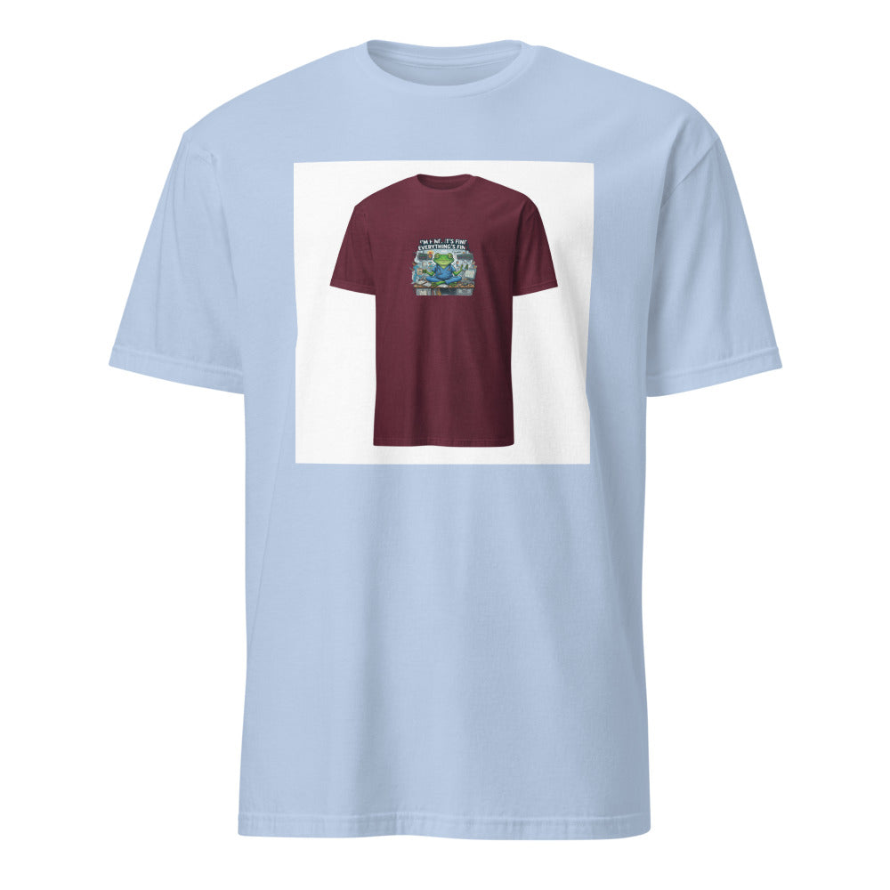 I'm Fine It's Fine Everything's Fine - Nurse Frog - Light Blue T-Shirt
