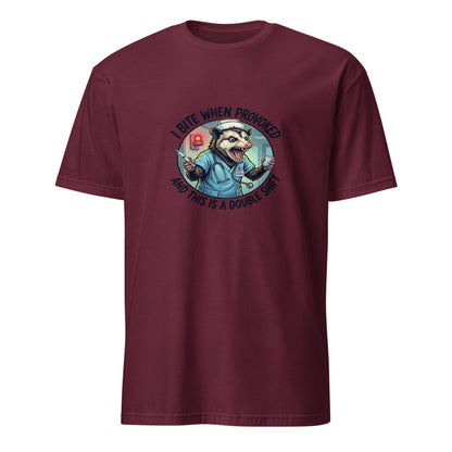 I Will Bite If Provoked - Nurse Possum - Maroon T-Shirt
