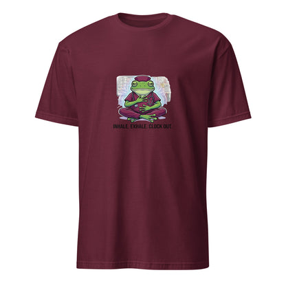 Inhale Exhale Nurse Frog - Maroon T-Shirt