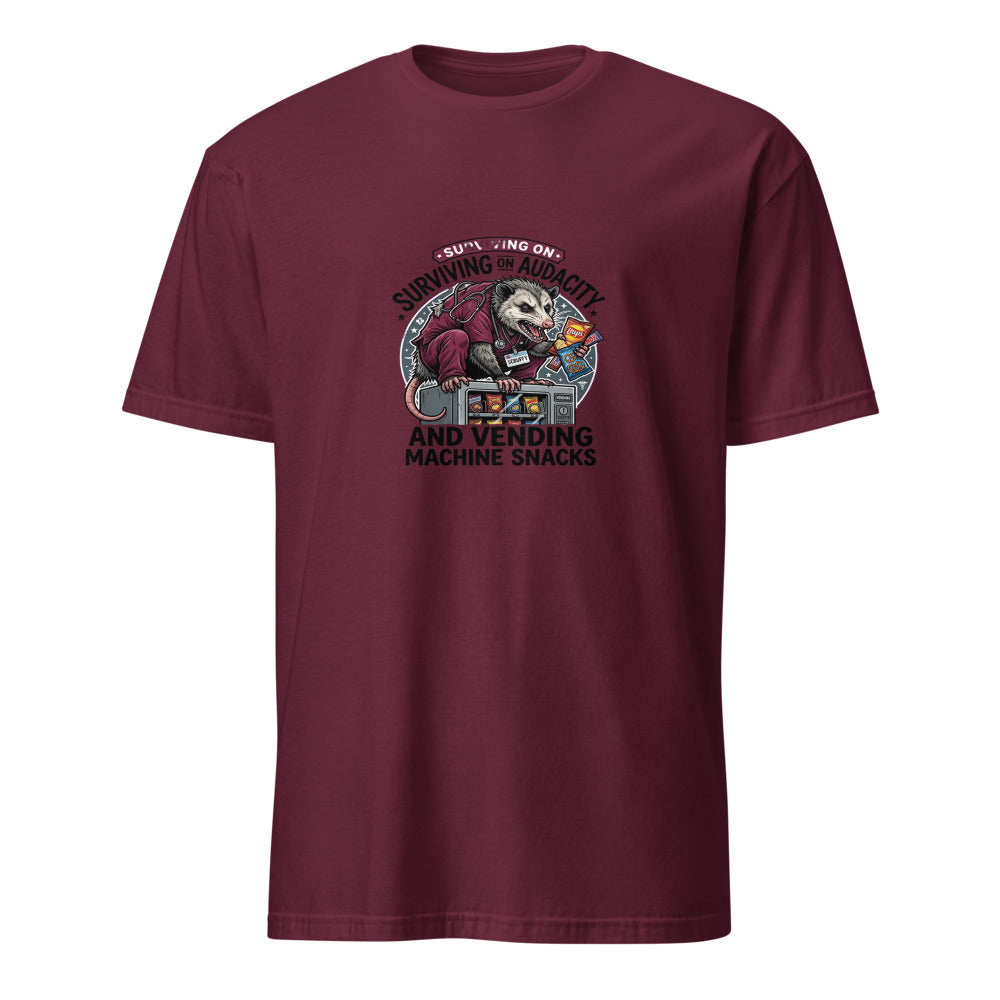 The Audacity Of This Shift - Nurse Possum - Maroon T-Shirt