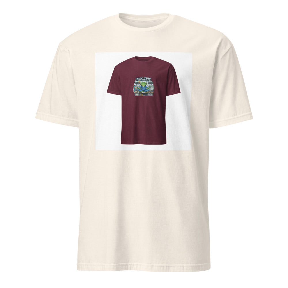I'm Fine It's Fine Everything's Fine - Nurse Frog - Natural T-Shirt