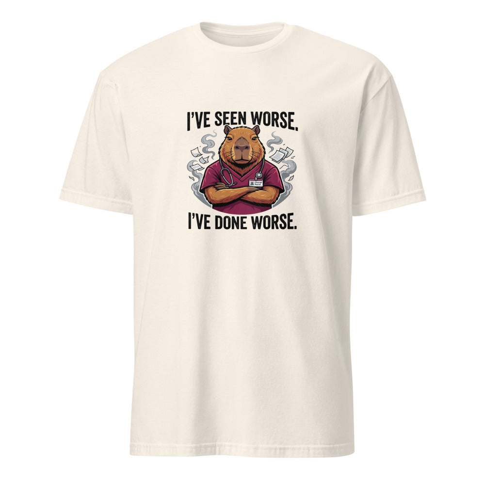 I've Seen Worse - Nurse Capybara - Natural T-Shirt