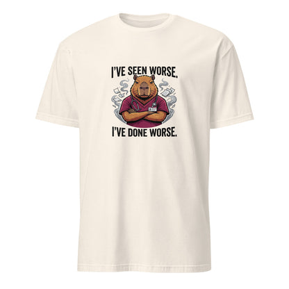 I've Seen Worse - Nurse Capybara - Natural T-Shirt