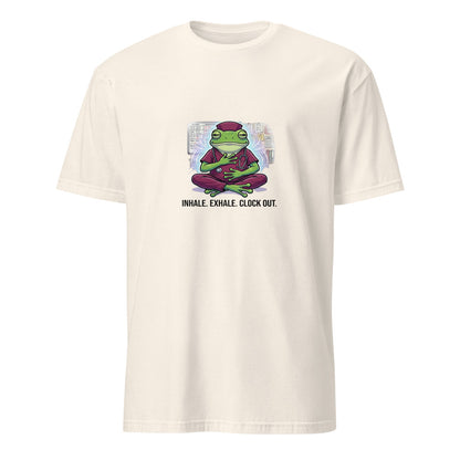 Inhale Exhale Nurse Frog - Natural T-Shirt