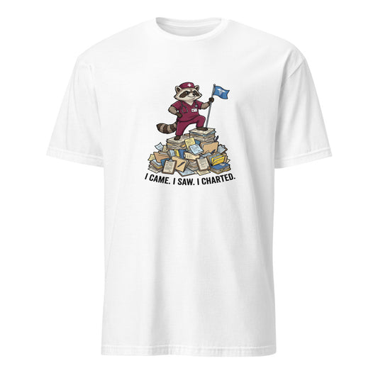 I Came I Saw I Charted - Nurse Raccoon - White T-Shirt