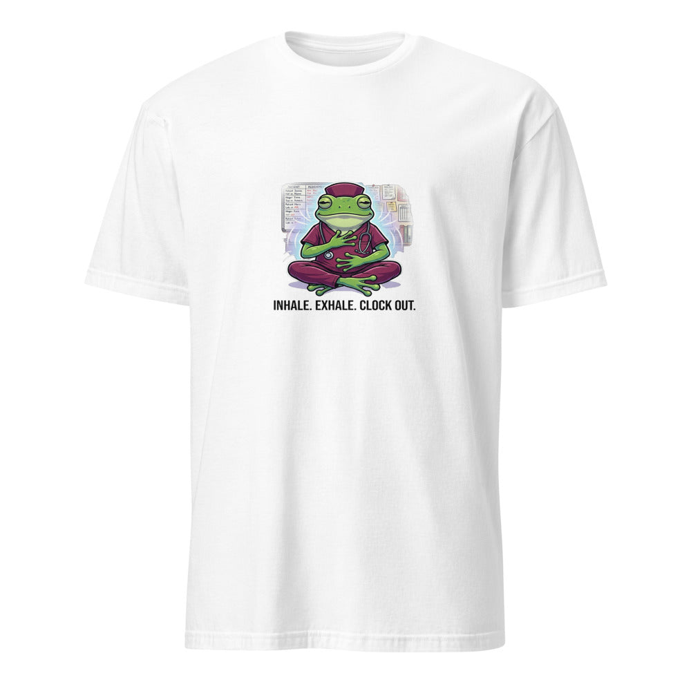 Inhale Exhale Nurse Frog - White T-Shirt